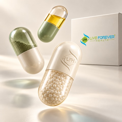 Capsule formulation — LFH conceptual illustration